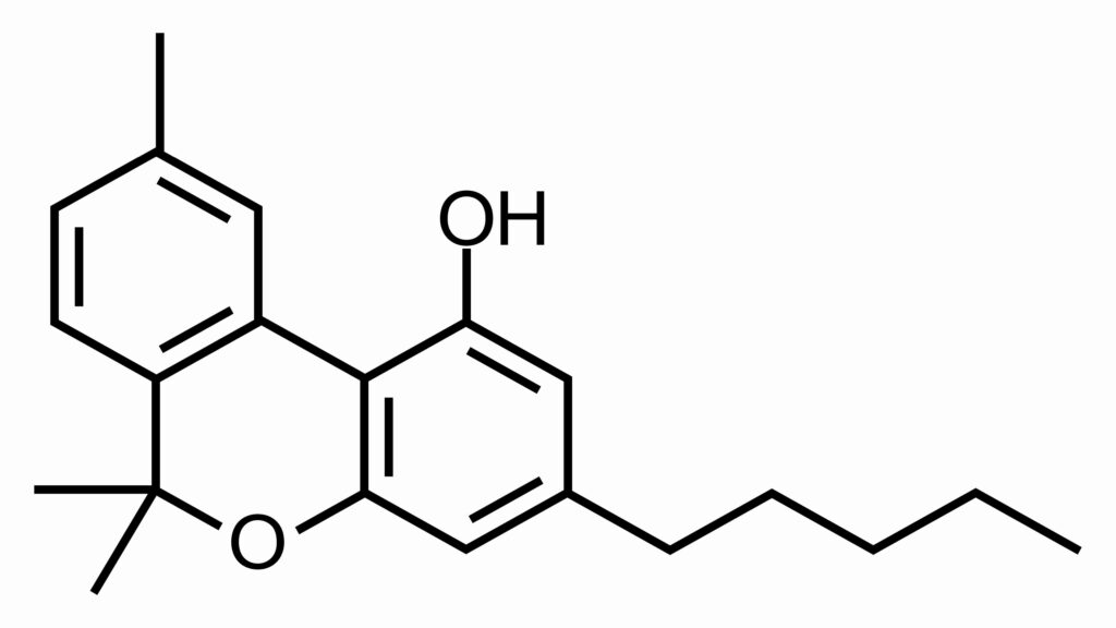 Cannabinol CBN chemical structure diagram.